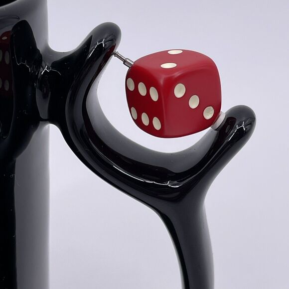 Greektown Casino Coffee Mug w Die Spinner Handle Gambling Slots Poker Chips Dice - Picture 3 of 10